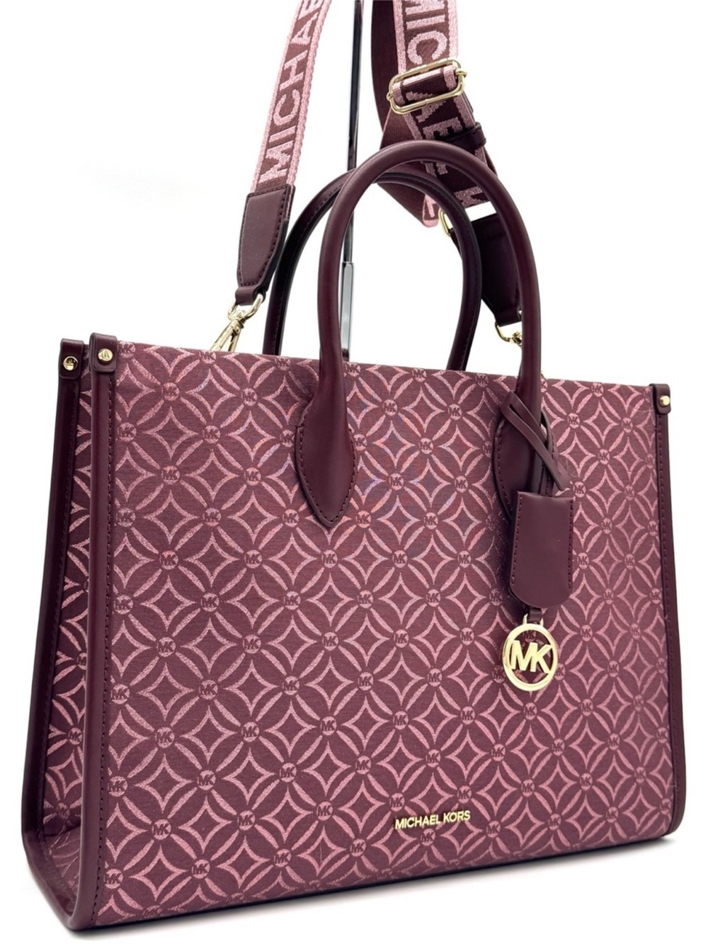 Michael Kors Medium Mirella Tote Bag Ox Blood Multi
